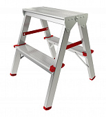 Лестница-стремянка алюминиевая двухсторонняя 44см 2 ступени PRO STARTUL ST9941-02