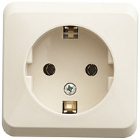 Розетка 1-м ОП 16А с/з кремовая SchE PA16-003К