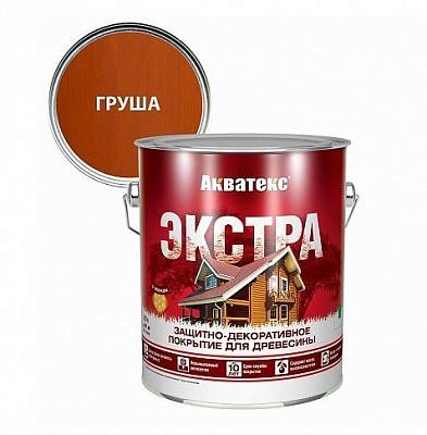Акватекс Экстра антисептик декоративный для дерева Груша 2,7л