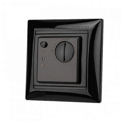 Терморегулятор Rexant  механический 51-0816 черный  REXANT ( Legrand серии Valena)
