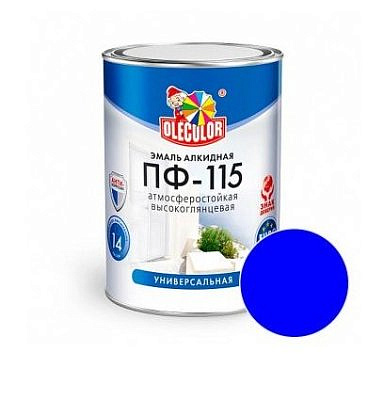Эмаль ПФ-115 OLECOLOR Синяя 0,8кг