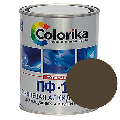 Эмаль ПФ-115 Colorika коричневая 0,8 кг