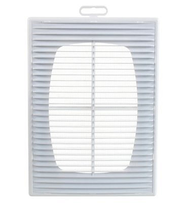 Решетка 1825Р вентиляционная вытяжная 183*253 черная АБС