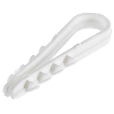 Хомут-дюбель д6мм ДХК10 кабеля  5мм*10мм белый  100шт