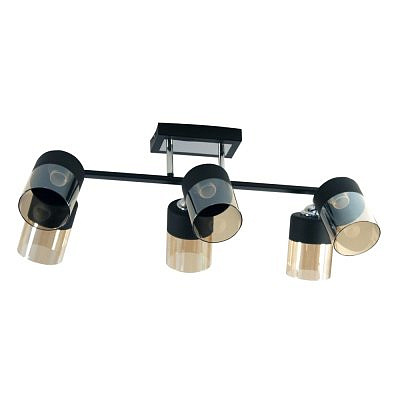 Светильник  ЭЛЕТЕХ Софи 6 черный  01-6х60-122 Е27