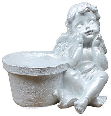 Садовая фигура Кашпо ангел полистоун