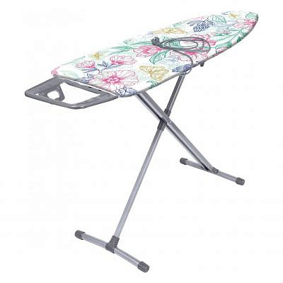 Доска гладильная "НИКА 10 (Цветы)" 122х40см металл Н10/5 215520/ Н10/5