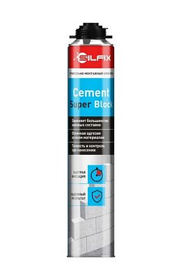 Клей-пена SILFIX Cement Super Block для газобетонных блоков 750мл SFCSB750
