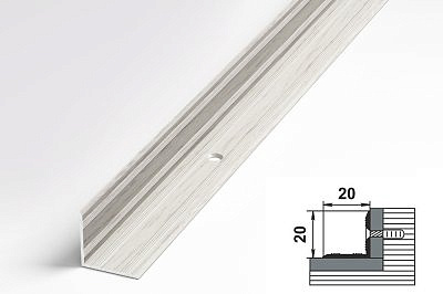 Профиль угловой ПУ05-1 дуб арктик 20*20*1350