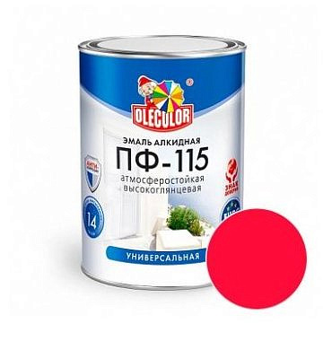 Эмаль ПФ-115 OLECOLOR Красная 2,7кг