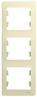 Рамка 3 места ,  вертикальная , бежевая SchE GSL000207