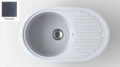Мойка для кухни GranAlliance G-30 725х450мм цвет черный /GranAlliance/