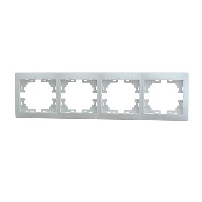 Рамка 4 места , горизантальная , белая. Мира 701-0200-149