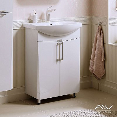Тумба без раковины Alavann Nicole 60 белая.