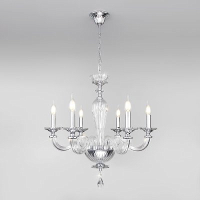 Люстра подвесная Eurosvet 338/6 хрусталь Strotskis