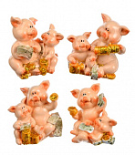 Сувенир Символ года СНОУ БУМ, полистоун, 5,5х5,5х4,5 см, 4 вида 398-265