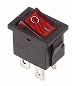 Выключатель клавишный 250V 6A 4c красная с подсветкой Mini REXANT 36-2190-1