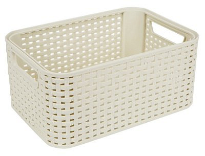 Корзина RATTAN STYLE BOX S кремовая