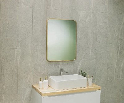 Зеркало Brava 600х800 (алюм.профиль, золото, гор/верт) ФР-00002535