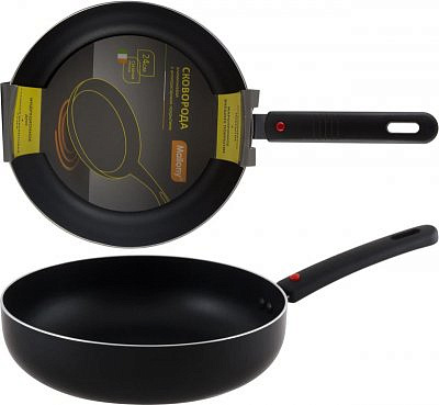 Сковорода алюм с антипригарным покрытием, съемной ручкой, MAL-DH-24, диа - 24 см, штамп, инд дно