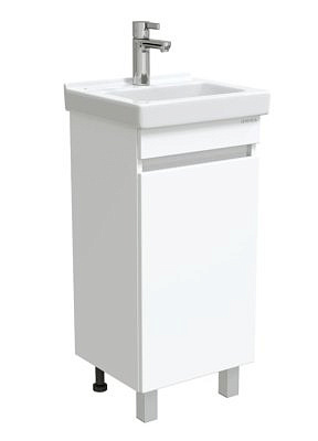Тумба Милтон Квадро 40 напольная белая без умывальника Оника 104009