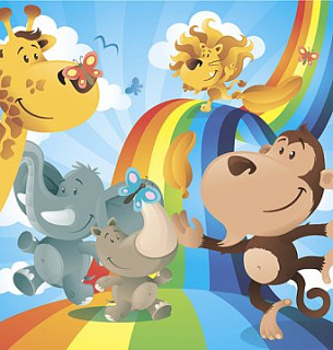 Фотообои Б1-065 Волшебная радуга 300*270