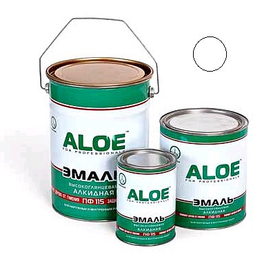 Эмаль ALOE ПФ-115 Белая глянцевая 2кг