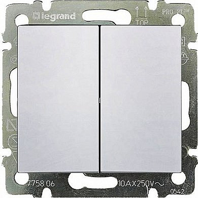 Механизм переключателя 2-клавиши СП Valena на 2 направления , белый Leg 774408 