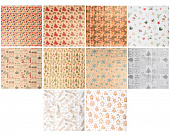 Бумага упаковочная, 70х100см, крафт, 65-70г, 10 дизайнов, СНОУ БУМ 369-621