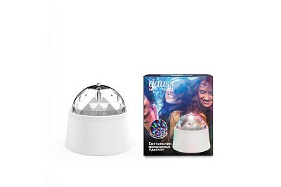 Светильник-проектор вращающийся GAUSS Disco 4W/220V белый 718231