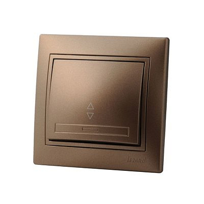 Переключатель 1- клавиша светло коричневый проходной 701-3131-105 Мира с/у 