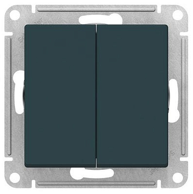 МеханизмВыключатель 2-кл. СП AtlasDesign 10А IP20 (сх. 5) 10AX механизм изумруд SE ATN000851