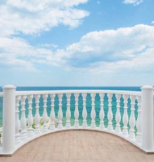 Фотообои D2-040 Балкон с видом на океан 300х270 см