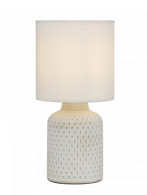 Настольная лампа белая с абажуром  7043-502 Sabrina 1 x E14 40 Вт