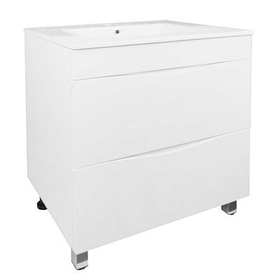 Тумба Santorini 60 810*610*470 с раковиной Leon 7506-60 Белый Глянец Стиль