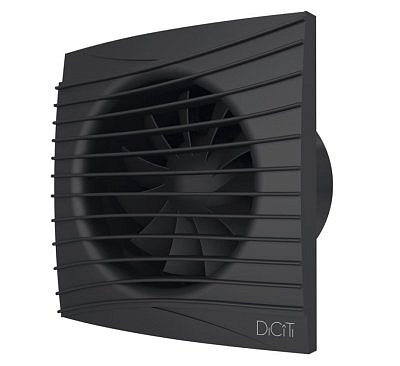 Вентилятор осевой вытяжной с обратным клапаном SILENT 4С matt black, D100 