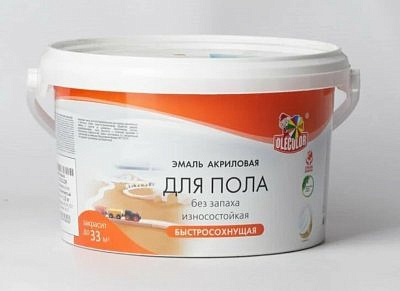 Эмаль акриловая для пола OLECOLOR золотистый 2,5кг