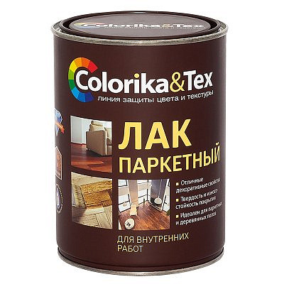 Лак Colorika&Tex паркетный алкидно-уретановый глянцевый 0,8л