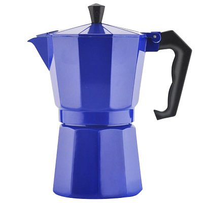 Кофеварка гейзерная, алюминиевая на 6 чашек, окрашенный корпус Grande 004263