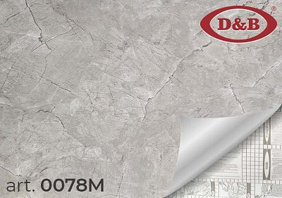 Пленка самоклеющаяся D&B 45см*8м  мрамор светлый М0078 Bruno