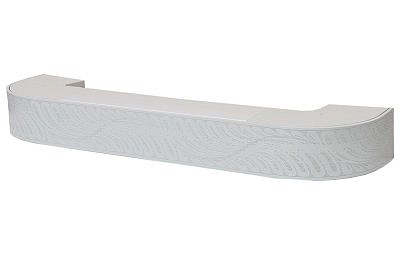 Карниз 3-х рядный Белый 3.0м Стандарт ГЕОМЕТРИЯ 3D 85мм