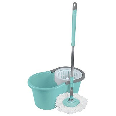 Комплект для уборки  ведро и швабра "ТОРНАДО" МорМ-18 Рыжий кот, насад. микрофибра