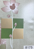 Пленка самоклеющаяся D&B 45см*8м 8175 цветы на серо-зеленом