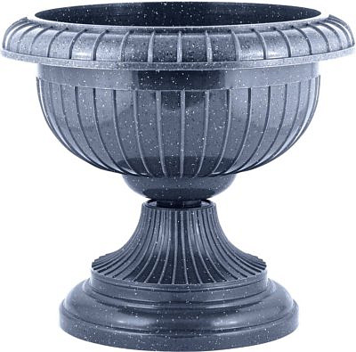 Вазон на ножке большой D395мм, темный камень IG145110026