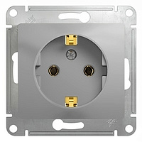Механизм розетки 1-м без заземления алюминиевая SchE GLS000341