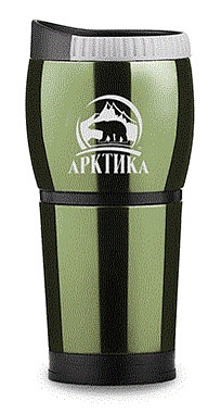 Термокружка невакуумная, автомобильная без ручки "Арктика" 400мл(болотная)