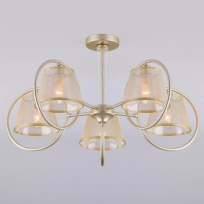 Люстра потолочная Eurosvet 60093/5 перламутровое золото