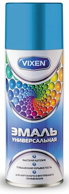 Эмаль универсальная голубая аэрозоль 520мл VIXEN