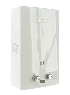 Водонагреватель газовый проточный  WERT 10 Е белый автоматический с увеличенным теплообменником