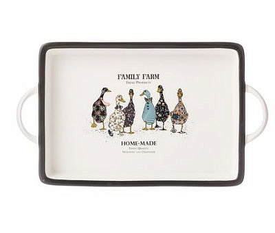 БЛЮДО С РУЧКАМИ LEFARD "FAMILY FARM" ПРЯМОУГОЛЬНОЕ 35,5*20*4 СМ 263-1256  